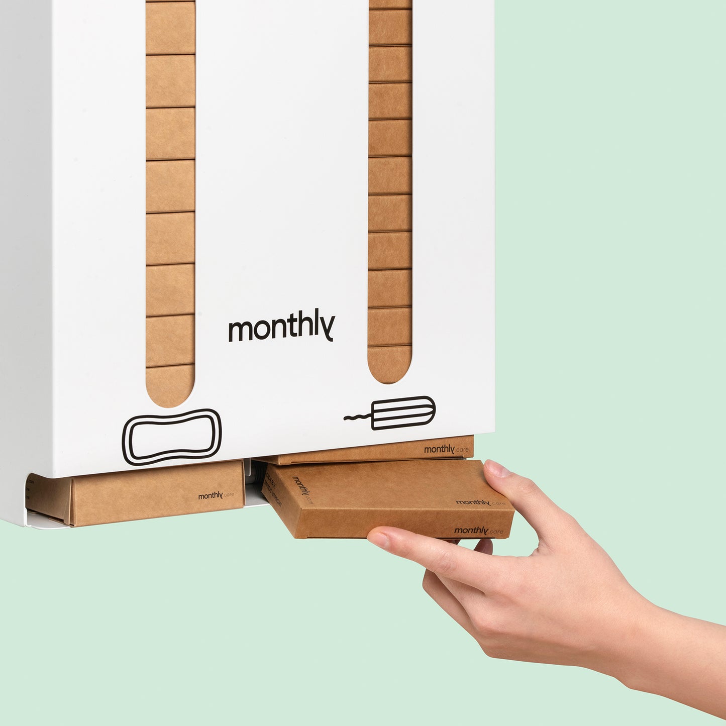 Dispenser voor menstruatieproducten handmatig (groot)