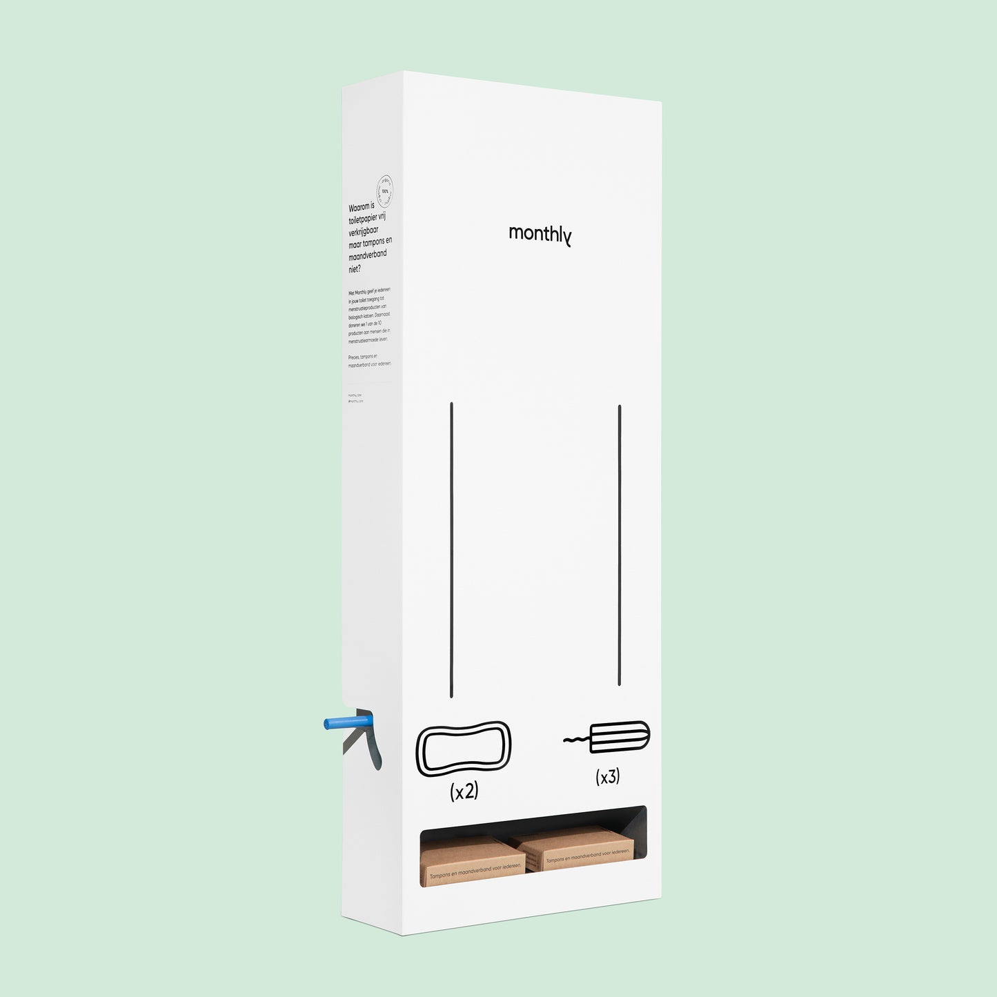 Dispenser voor menstruatieproducten automatisch (extra groot)